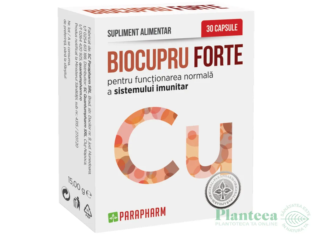 Bio Cupru forte 30cps - PARAPHARM