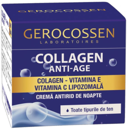 Crema noapte antirid toate tipurile ten Collagen AntiAge 50ml - GEROCOSSEN