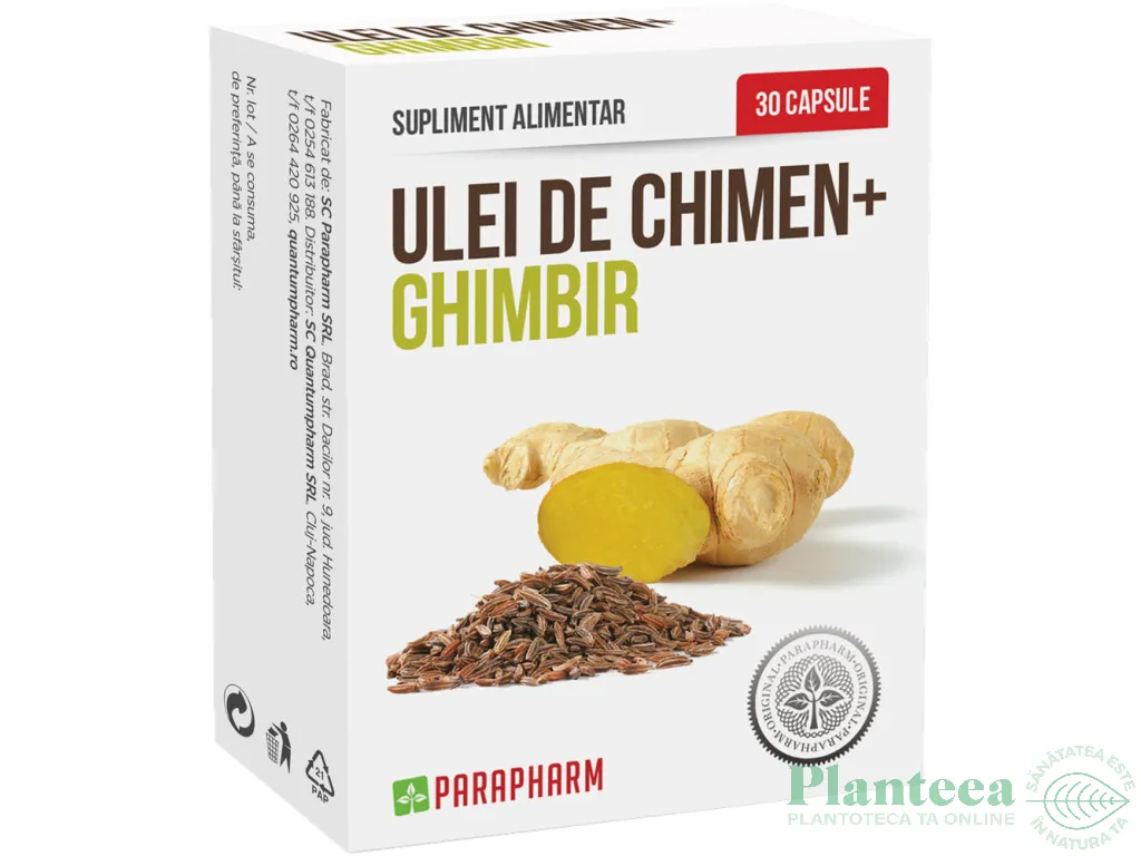 Ulei chimen ghimbir 30cps - PARAPHARM
