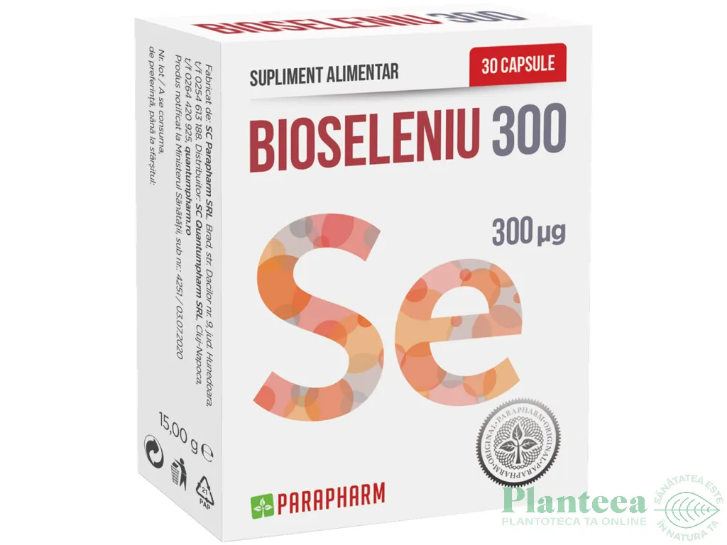 BioSeleniu 300mcg 30cps - PARAPHARM