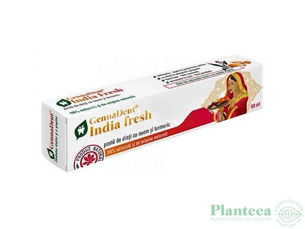 Pasta dinti spumanta albire India Fresh 80ml - VIVA NATURA