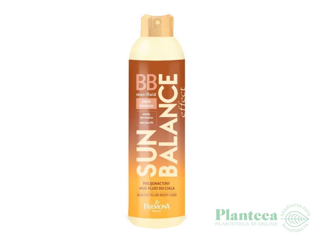 Mousse fluid BB corp piele deschisa Sun Balance 150ml - FARMONA