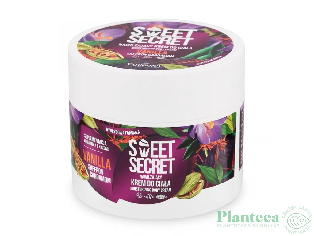 Crema corp hibrida hidratanta vit A siliciu Sweet Secret 200ml - FARMONA