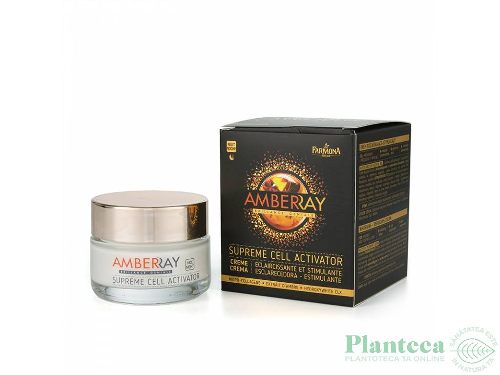 Crema noapte iluminatoare stimulatoare Amberray 50ml - FARMONA