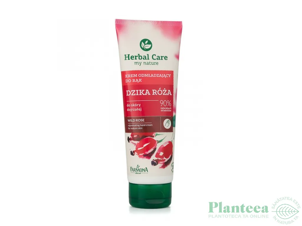 Crema maini unghii rejuvenanta trandafir salbatic Herbal Care 100ml - FARMONA