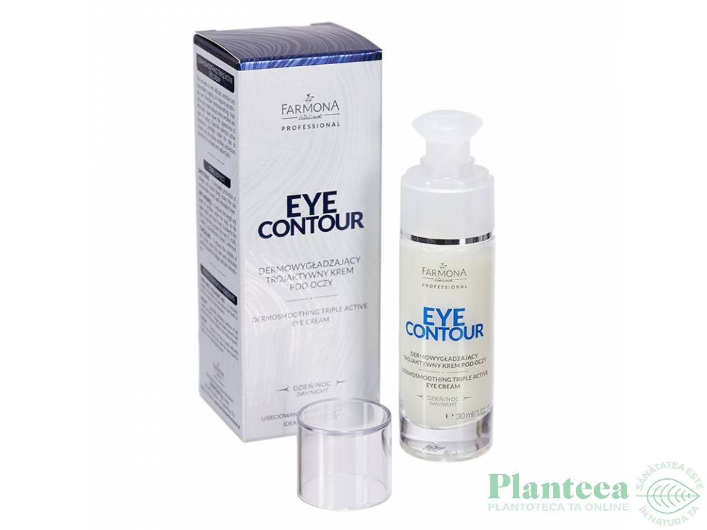 Crema ochi zi/noapte tripla actiune efect netezire Eye Contour 30ml - FARMONA