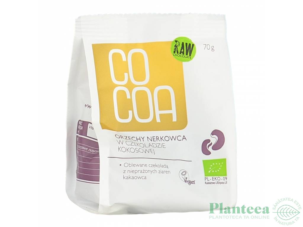 Caju in ciocolata cocos raw eco 70g - COCOA