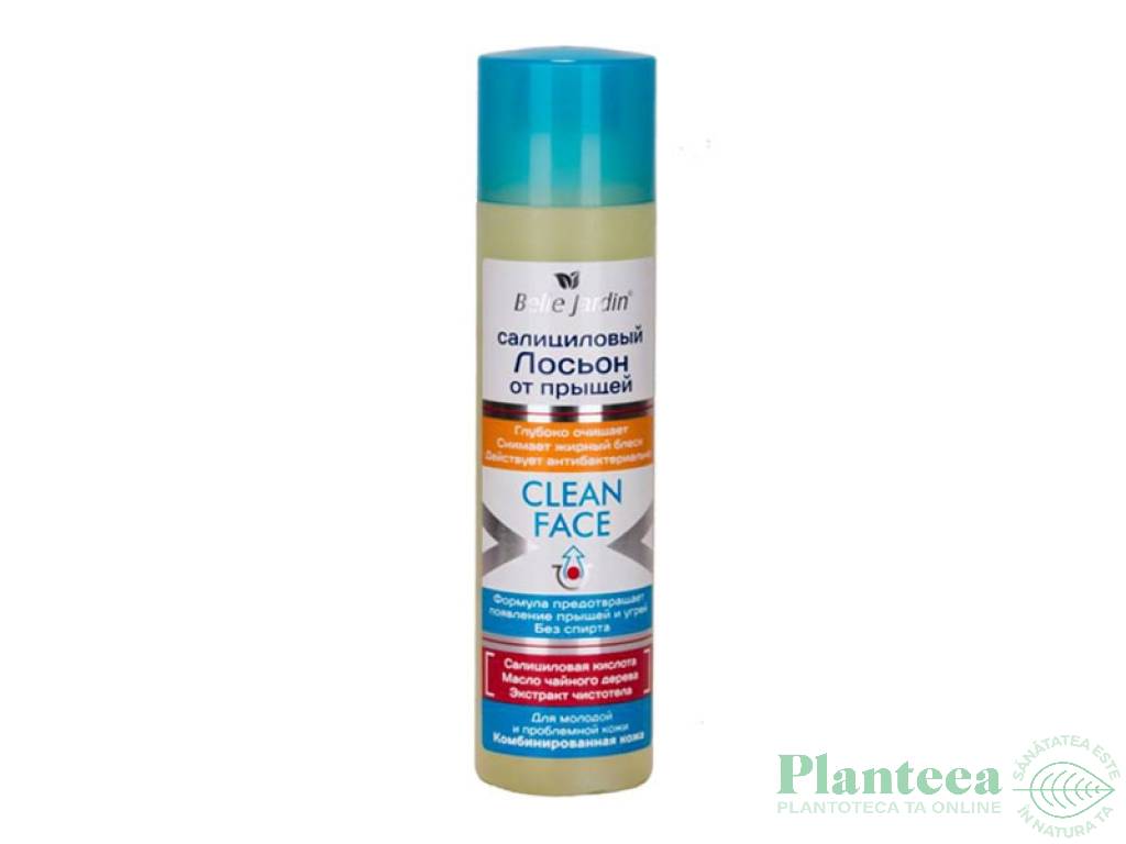 Lotiune antiacnee acid salicilic rostopasca Clean Face 150ml - BELLE JARDIN