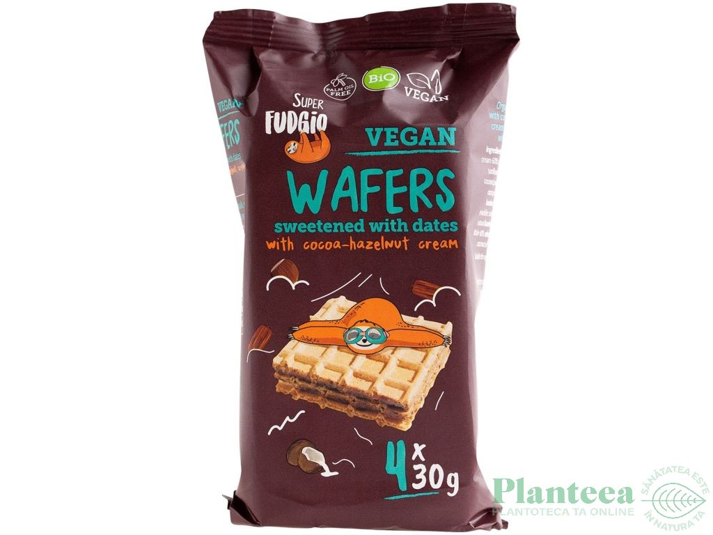 Napolitane vegane cacao alune padure curmale bio 120g - SUPER FUDGIO