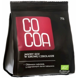 Goji in ciocolata neagra raw eco 70g - COCOA