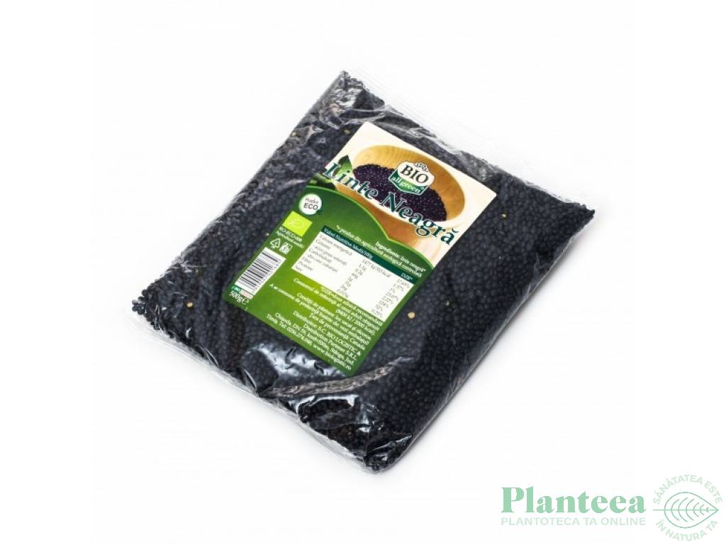 Linte neagra boabe eco 500g - BIO ALL GREEN