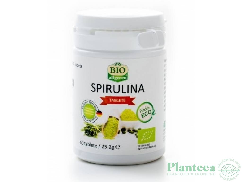 Spirulina eco 420mg 60cp - BIO ALL GREEN