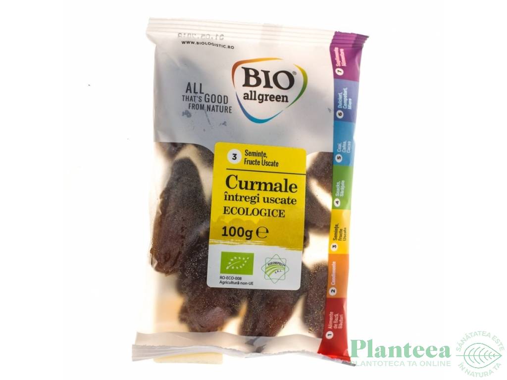 Curmale uscate intregi eco 100g - BIO ALL GREEN