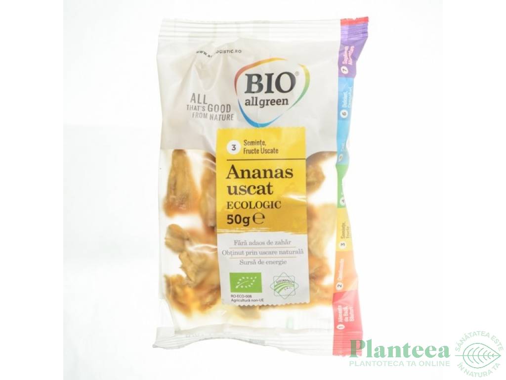 Ananas uscat eco 50g - BIO ALL GREEN