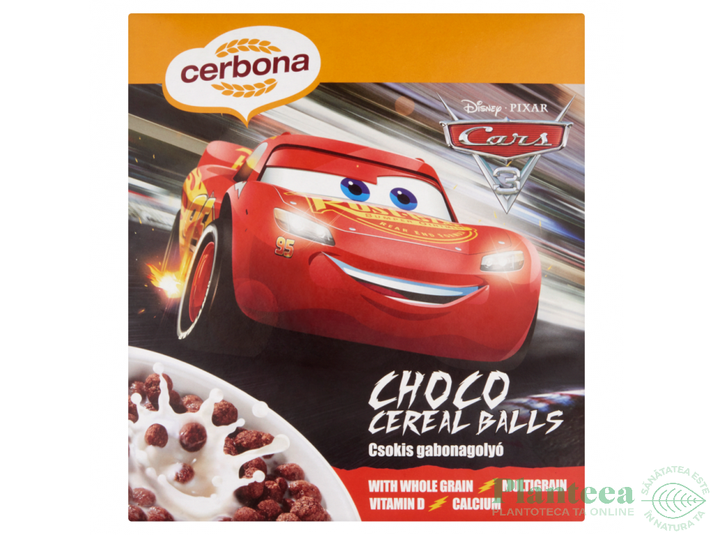 Bilute cereale ciocolata Disney Cars 225g - CERBONA