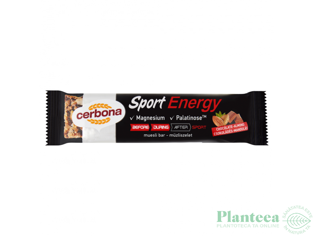 Baton energy ciocolata migdale 35g - CERBONA