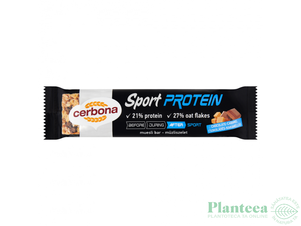 Baton proteic ciocolata caramel 35g - CERBONA