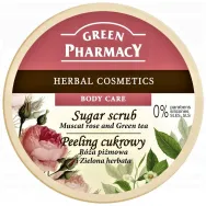 Exfoliant corp zahar trandafir muscat ceai verde 300ml - GREEN PHARMACY
