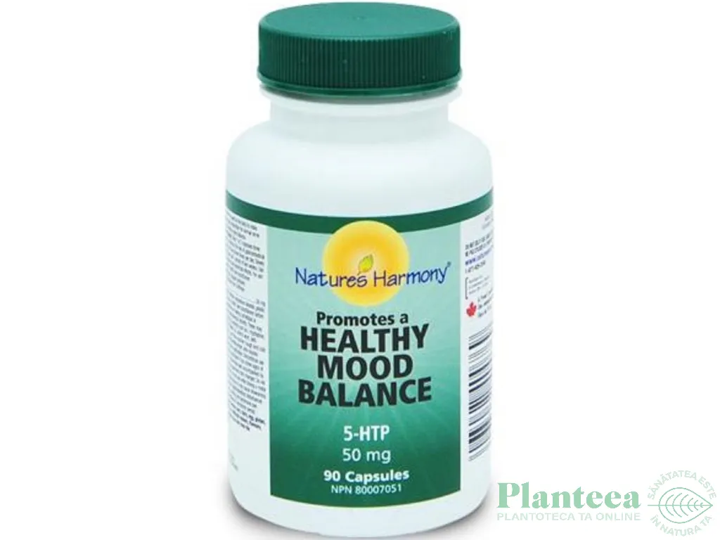 5HTP 50mg antidepresiv antistres 90cps - NATURES HARMONY