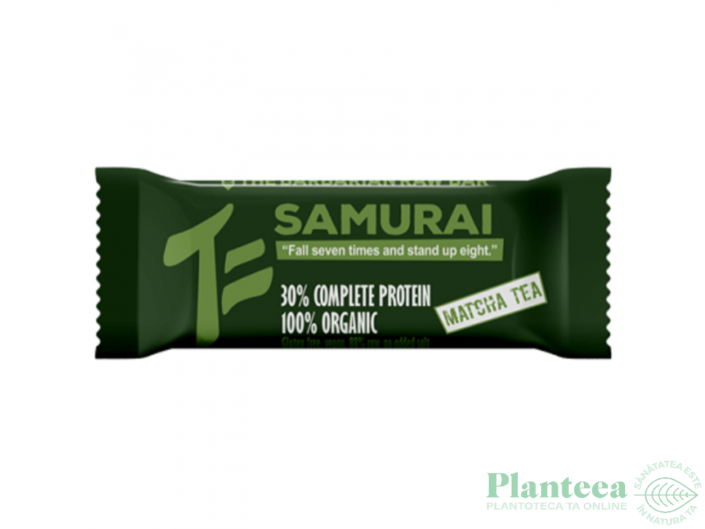 Baton proteic samurai matcha fara gluten eco 50g - THE BARBARIAN