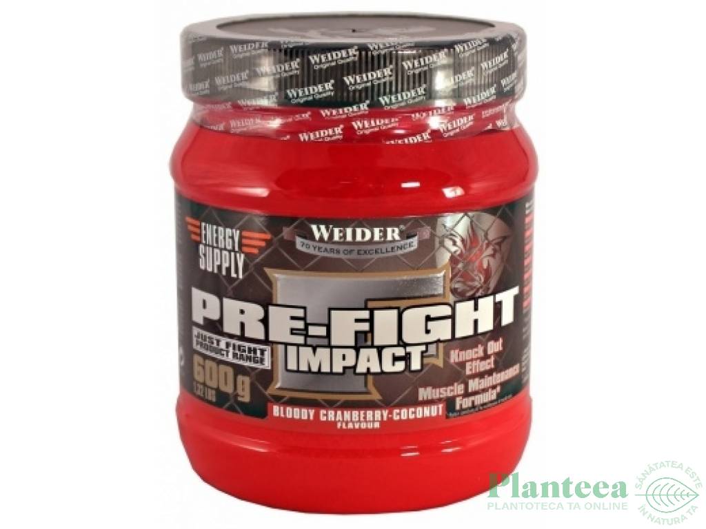 Pulbere Pre Fight Impact merisoare cocos 600g - WEIDER