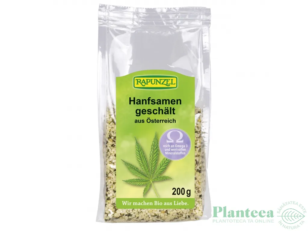 Seminte canepa decorticate eco 200g - RAPUNZEL