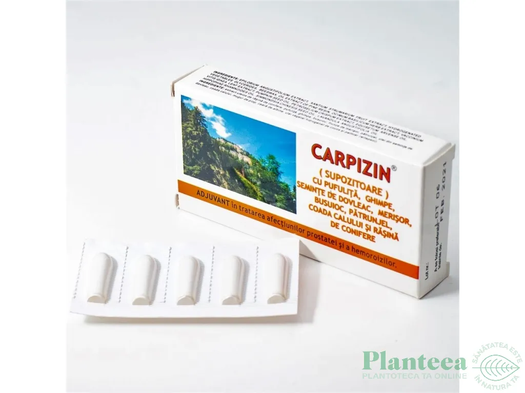Supozitoare Carpizin 10x1,5g - ELZIN PLANT