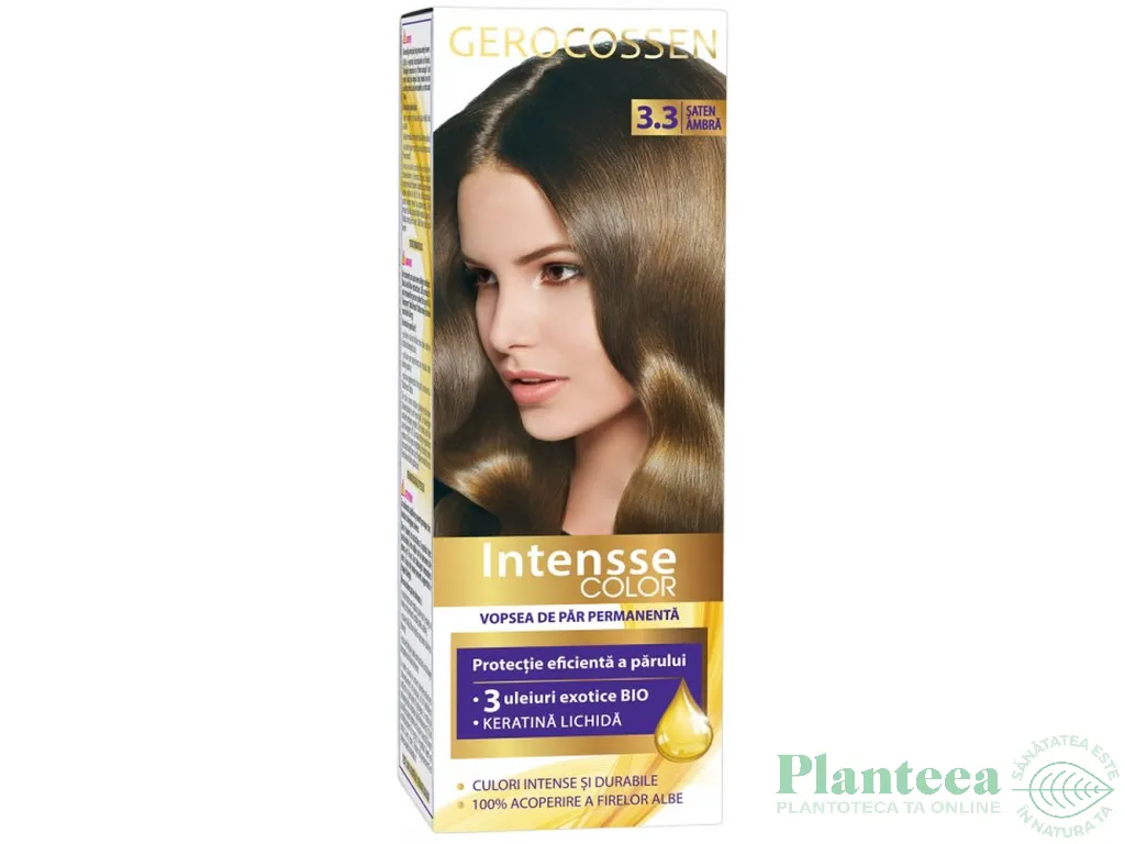 Vopsea par intensse color 3.3 saten ambra {+antioxidant} 50ml - GEROCOSSEN