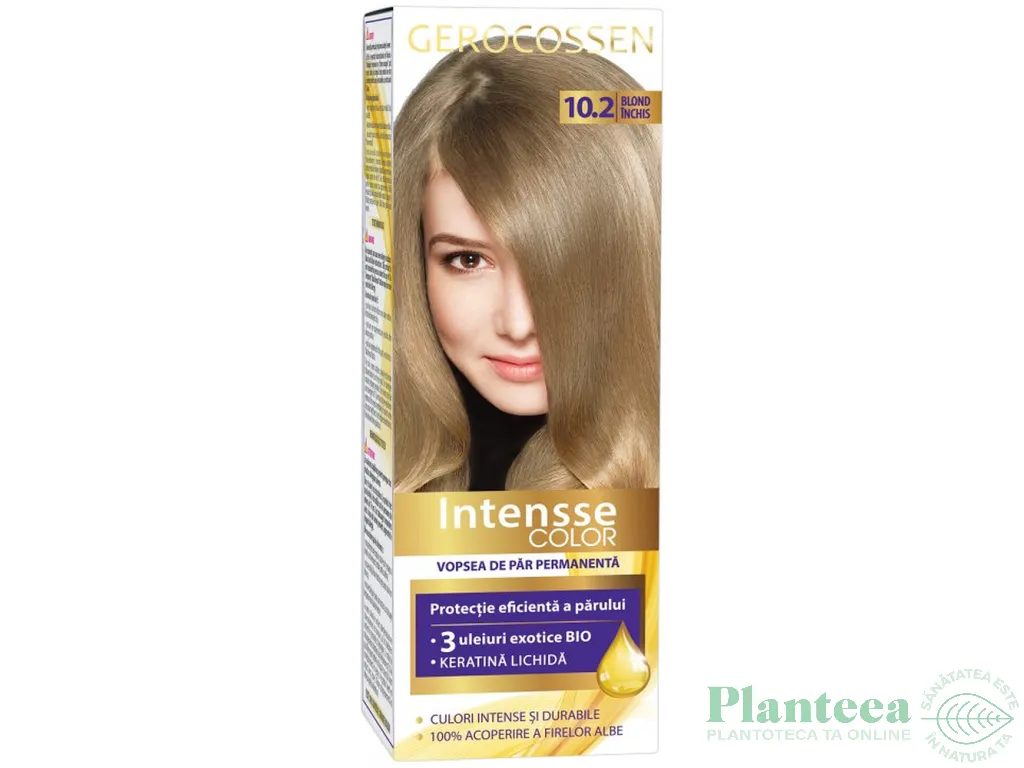 Vopsea par intensse color 10.2 blond inchis {+antioxidant} 50ml - GEROCOSSEN