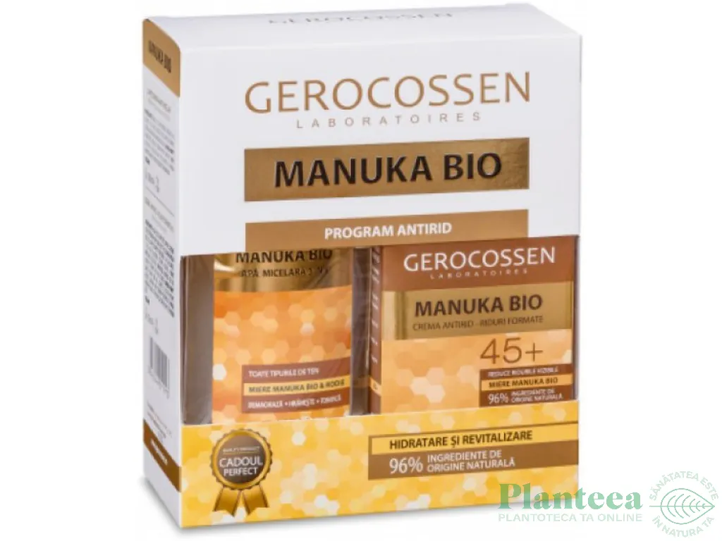 Caseta Manuka Bio 45+ [Crema riduri formate 50ml+Apa micelara 300ml] 2b - GEROCOSSEN