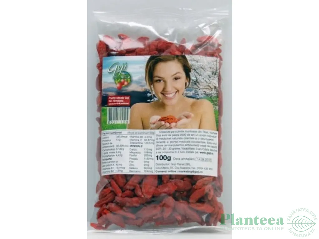 Goji uscat 100g - GOJI PLANET