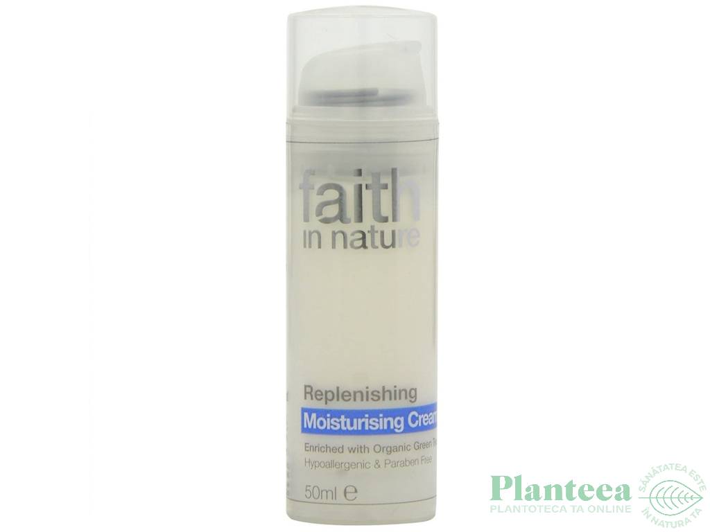 Crema fata hidratanta ceai verde 50ml - FAITH IN NATURE