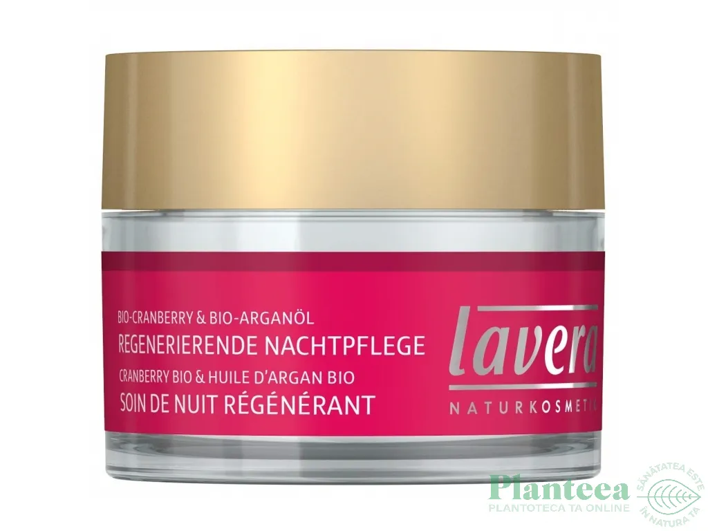 Crema noapte regeneranta merisor ulei argan 50ml - LAVERA