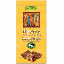 Ciocolata lapte integral cu praline alune Nirwana eco 100g - RAPUNZEL