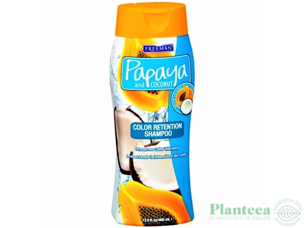 Sampon protectie culoare par papaya cocos 400ml - FREEMAN