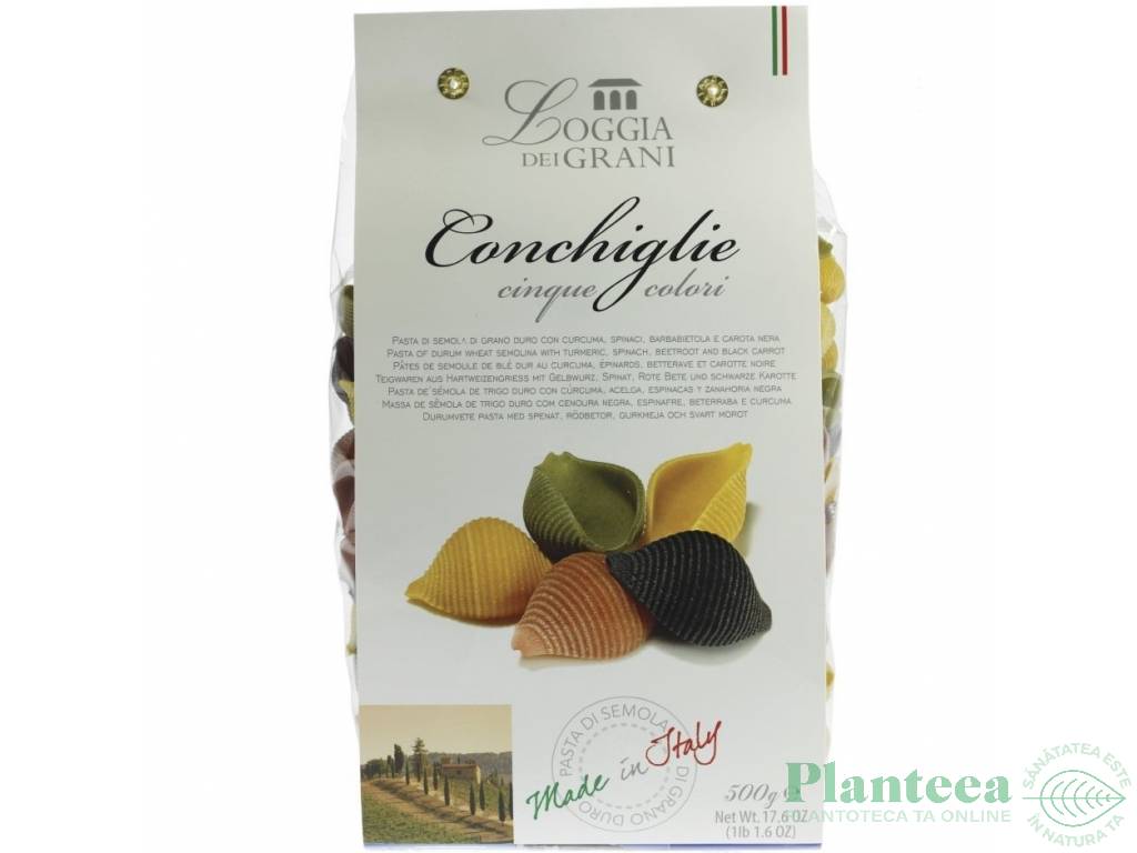 Paste scoici grau 5culori eco 500g - LOGGIA DEI GRANI