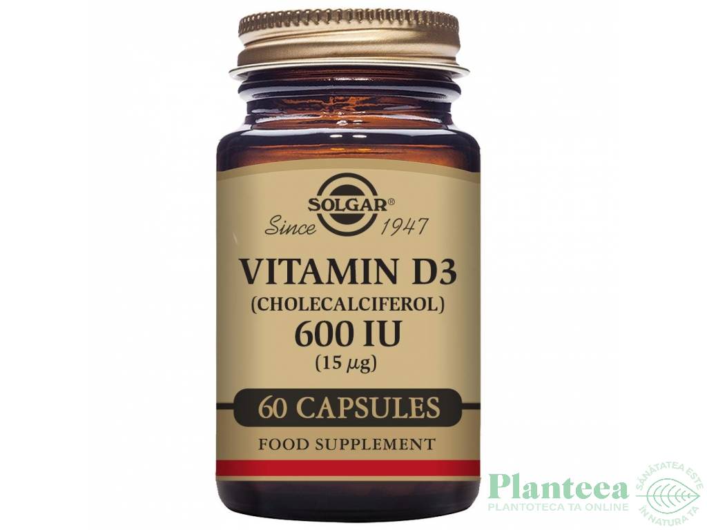 Vitamina D3 600ui 15mcg 60cps - SOLGAR