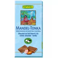 Ciocolata lapte integral cu crema migdale tonka eco 100g - RAPUNZEL