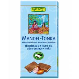 Ciocolata lapte integral cu crema migdale tonka eco 100g - RAPUNZEL