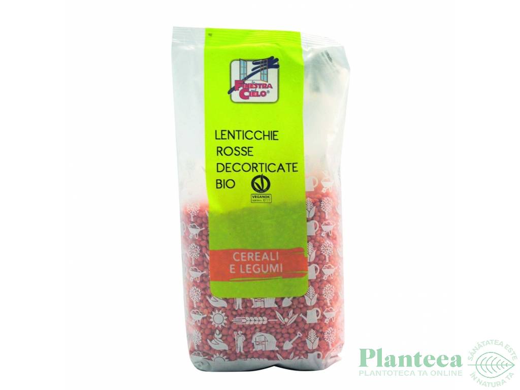 Linte rosie decorticata boabe eco 500g - LA FINESTRA SUL CIELO