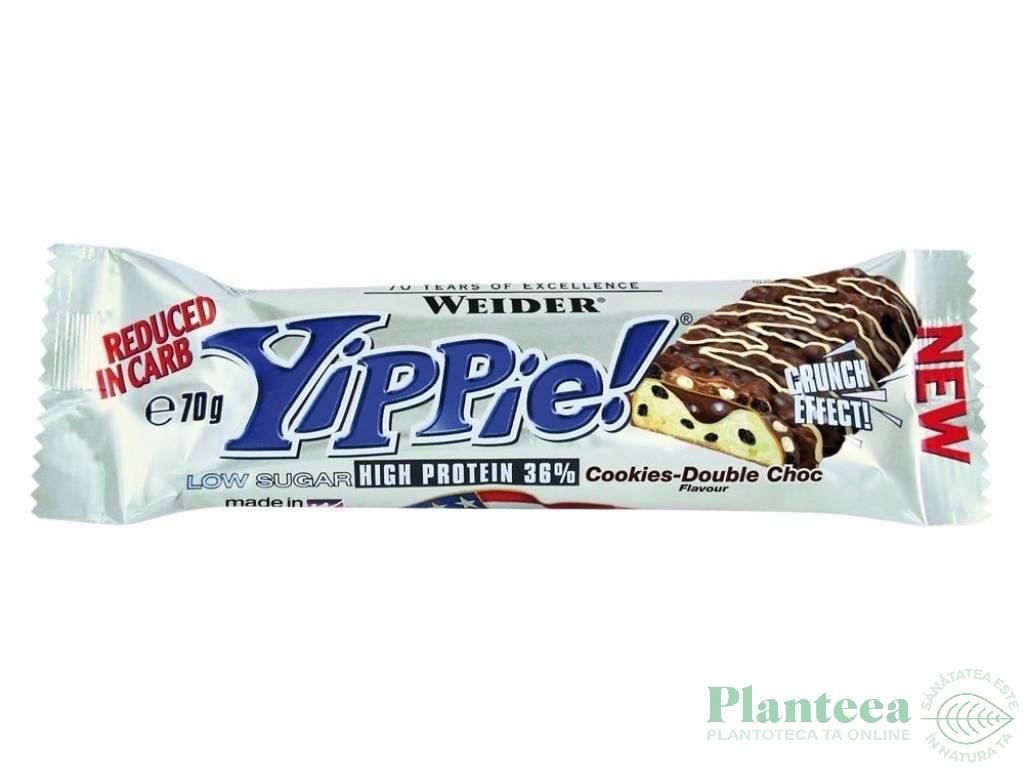 Baton proteic 36% Yippie cookie 70g - WEIDER