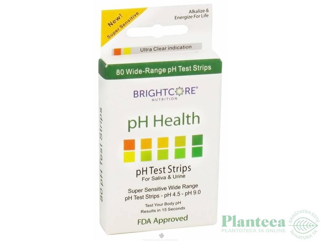 Benzi testare PH 80b - BRIGHTCORE NUTRITION