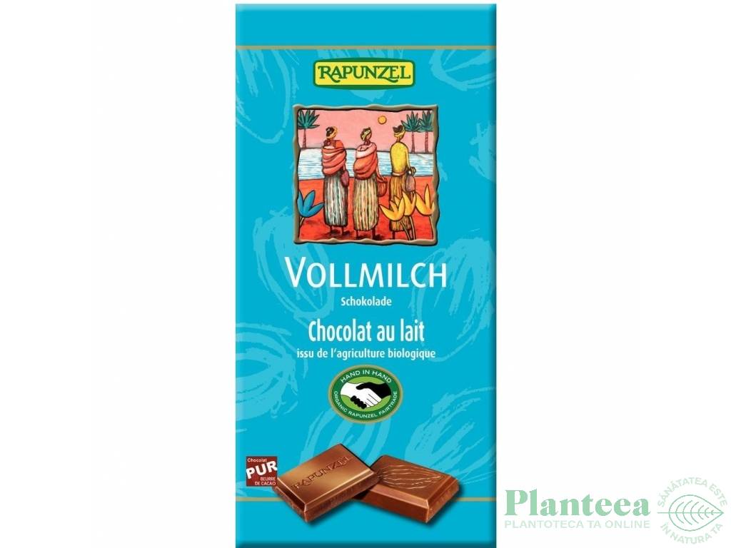 Ciocolata lapte integral clasica eco 100g - RAPUNZEL