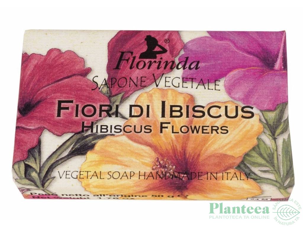 Sapun vegetal Fiori di ibiscus 100g - FLORINDA