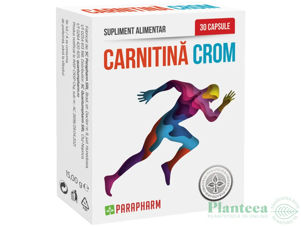 Carnitina crom 30cps - PARAPHARM