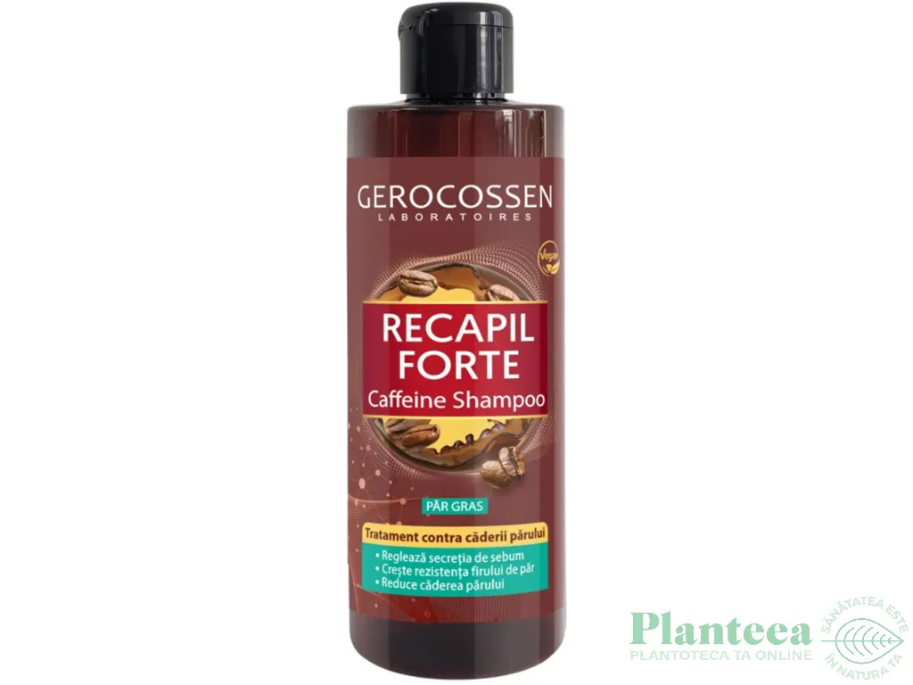 Sampon tratament imp caderii parului gras cafeina Recapil Forte 400ml - GEROCOSSEN
