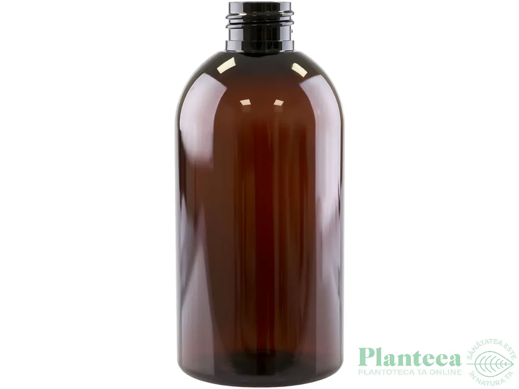 Flacon plastic brun ambra pet Boston 24/410 fara capac 250ml - ELLEMENTAL