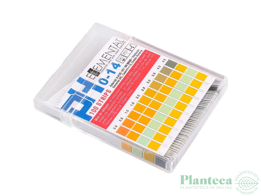 Benzi hartie indicator pH 0~14 precizie de 0,5 100b - ELLEMENTAL