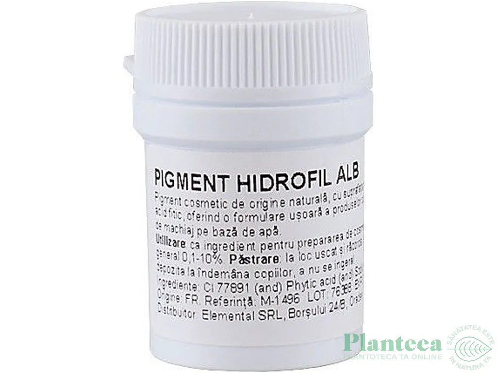 Pigment cosmetic hidrofil Alb 5g - ELLEMENTAL