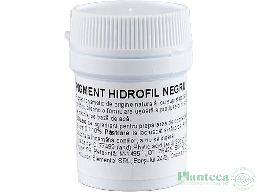 Pigment cosmetic hidrofil Negru 5g - ELLEMENTAL